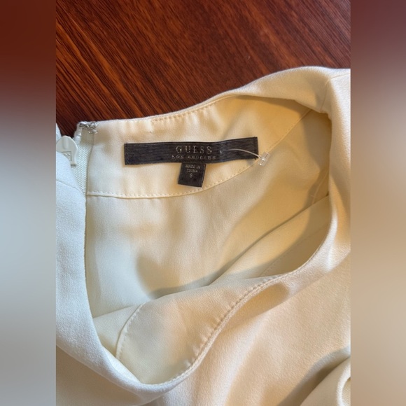 GUESS  Dress Womens Size 6 Ruched Off White - Picture 6 of 10